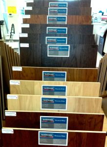 Variety of flooring products in showroom | Sterling Carpet Shops, Inc